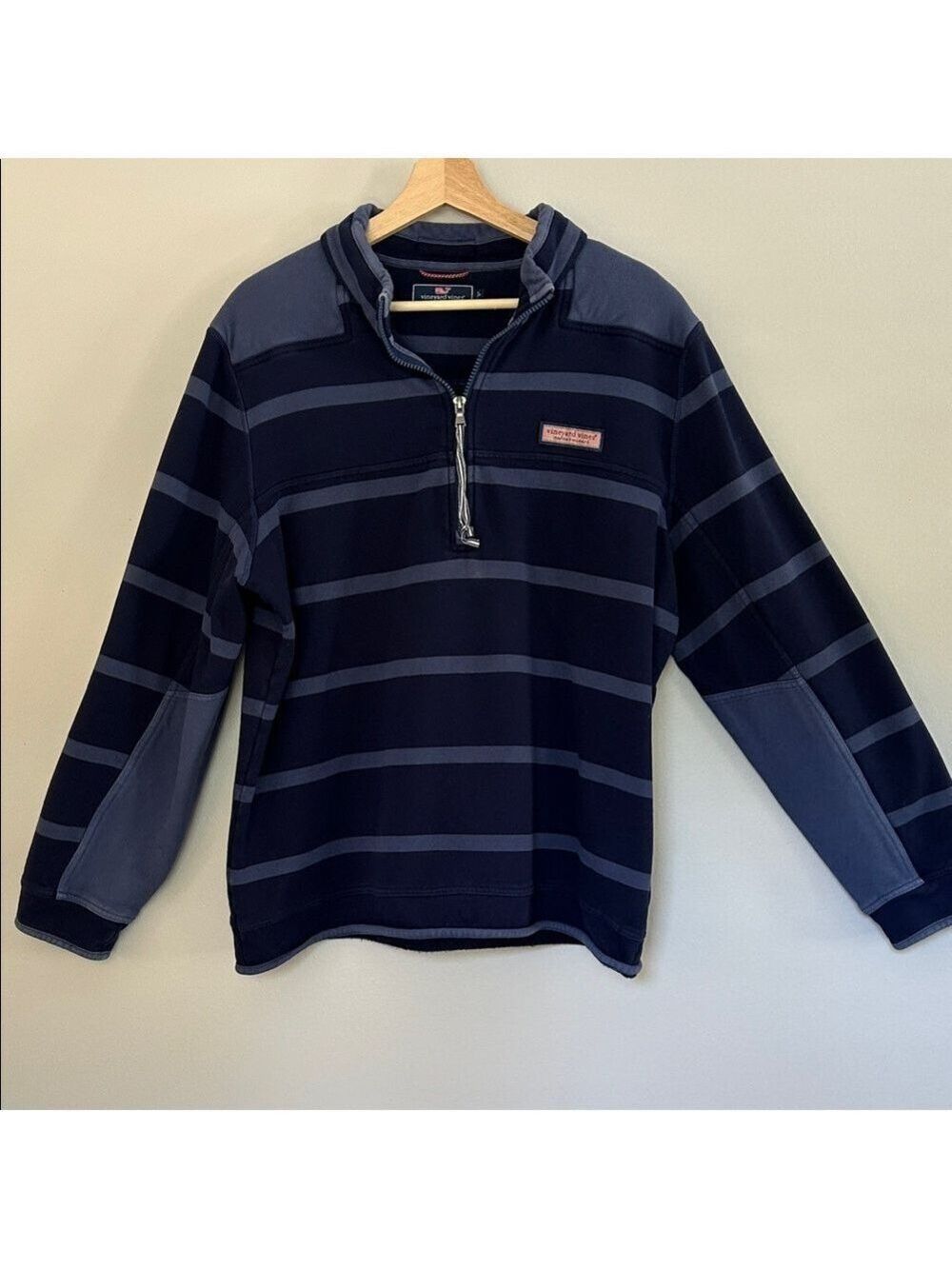 Vineyard Vines Men's Striped Quarter Zip Pullover